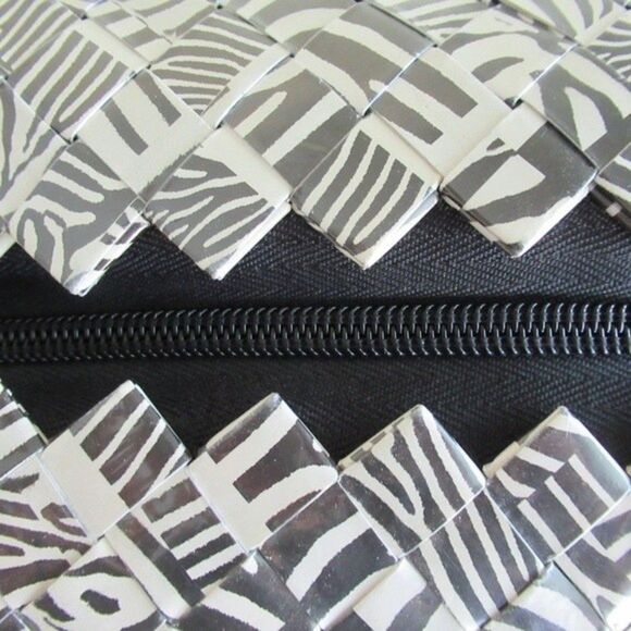 Nahui Ollin Black and White Zebra Satchel - Picture 10 of 13